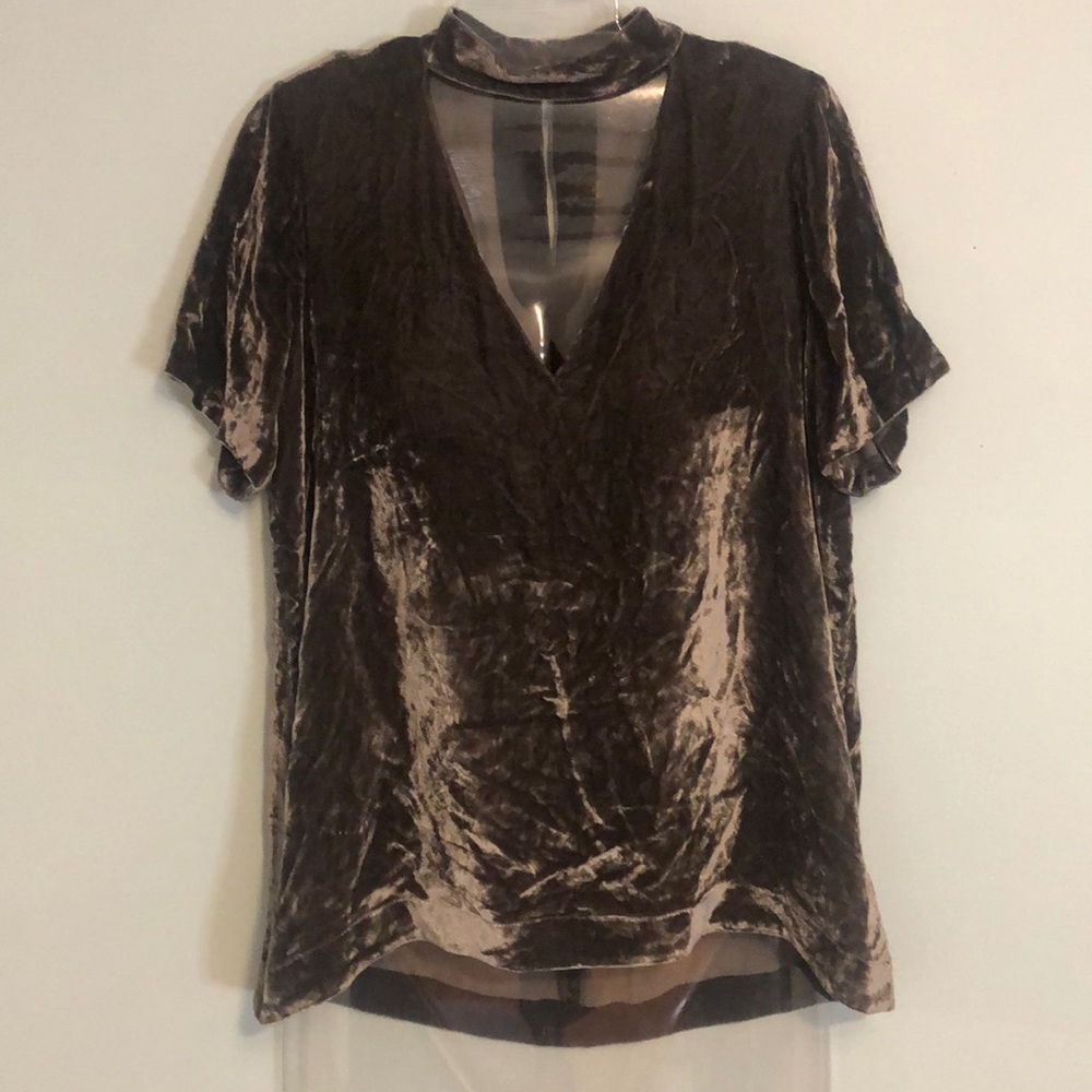 Madewell Velvet Choker Top Size XS